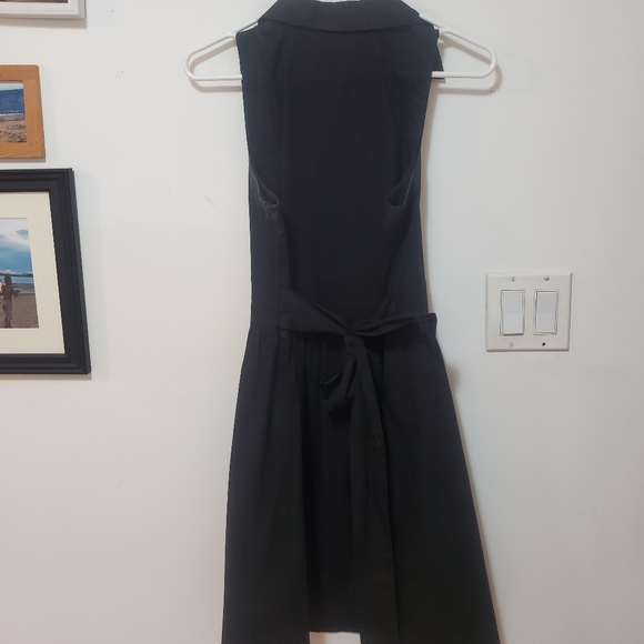 Black Tie Bibbed Dress - Picture 3 of 3
